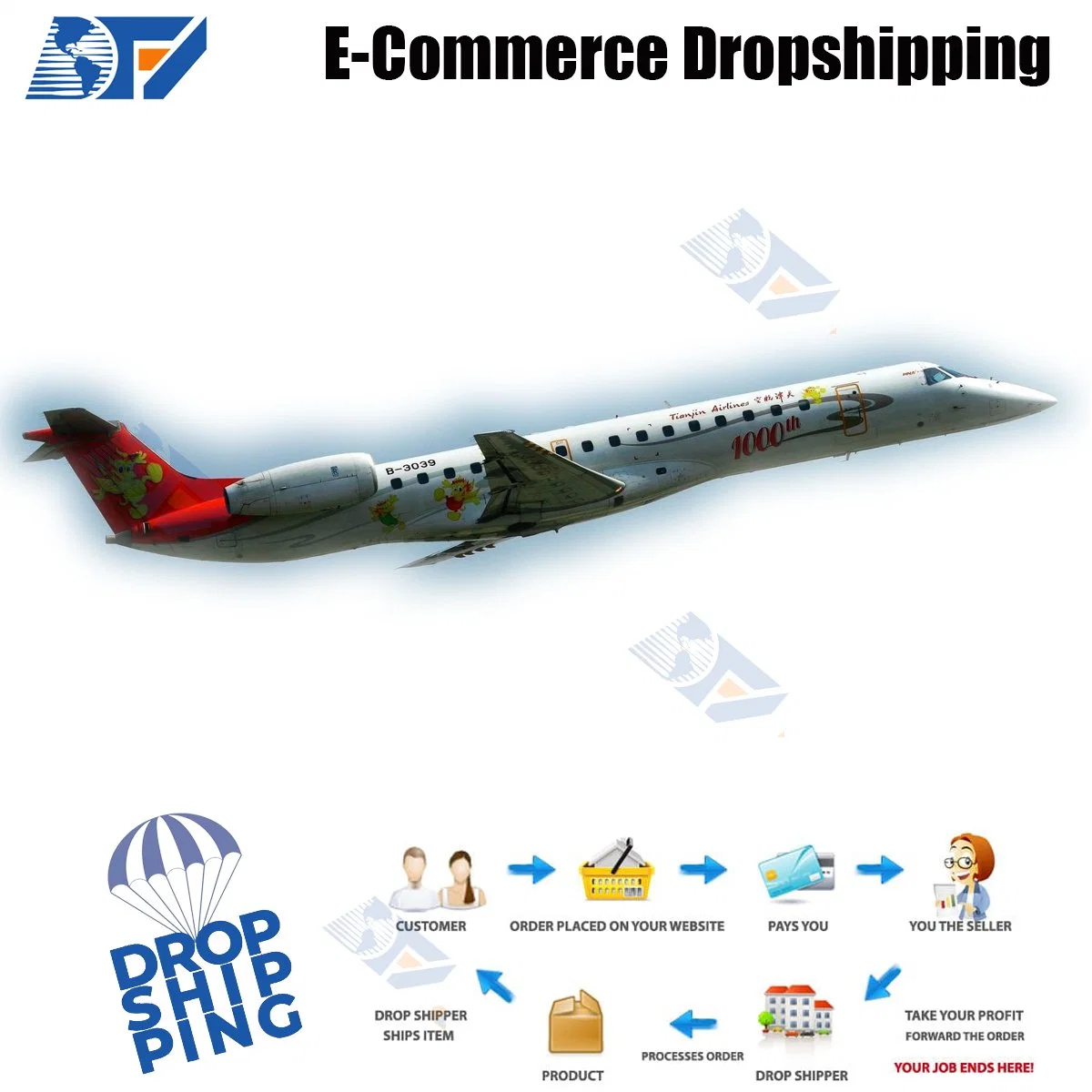 Dropshipping Agent Service Air Cargo Door to Door Shipping Agent to USA Taobao Independent Station Freight Forwarding