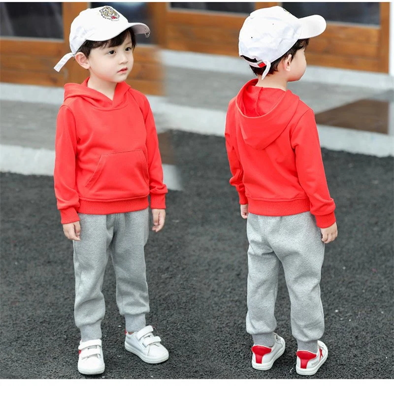 Fall Clothing Custom Logo Print Toddler Sweatshirts Boys Kids Hoodies