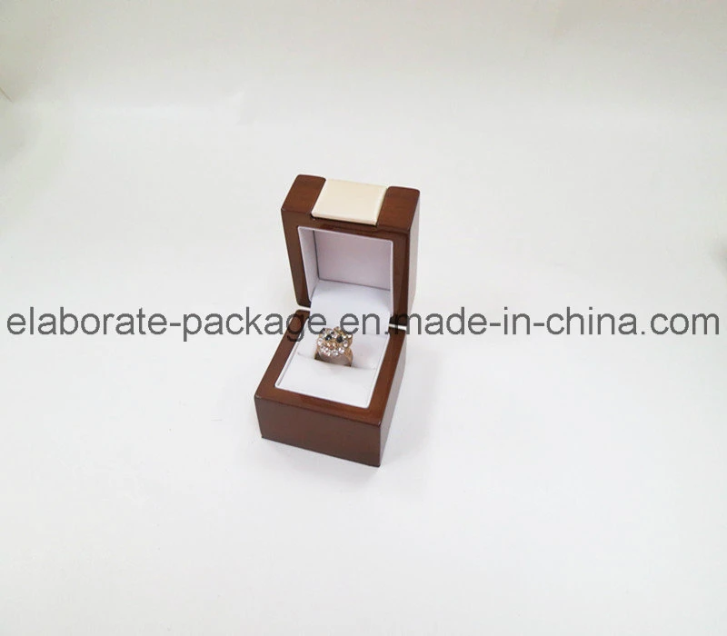 Caja de joyería de madera hecha a mano de la madera dura del caso de moda joyería Paquete