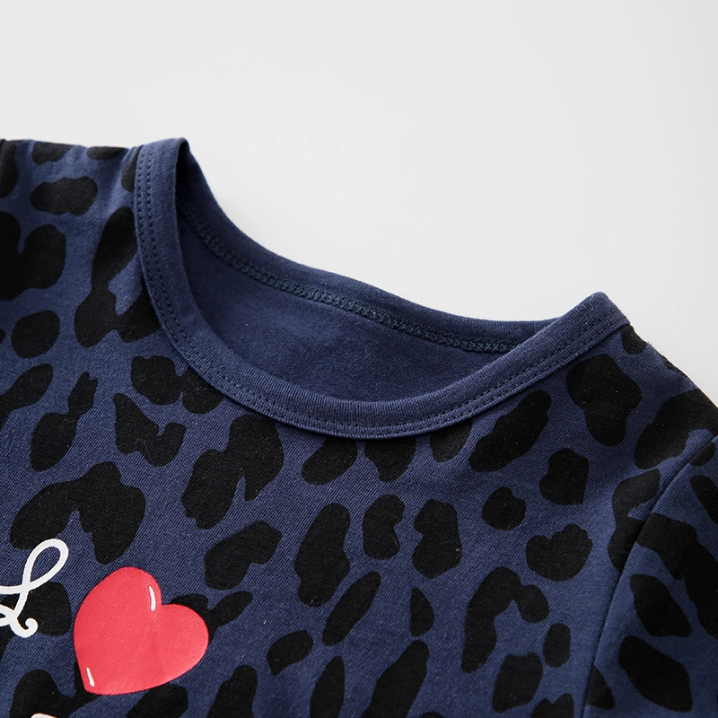 Atacado estampado de manga curta Leopard para o verão unissexo bebé bonito T-shirt Fashion Clothes para bebé