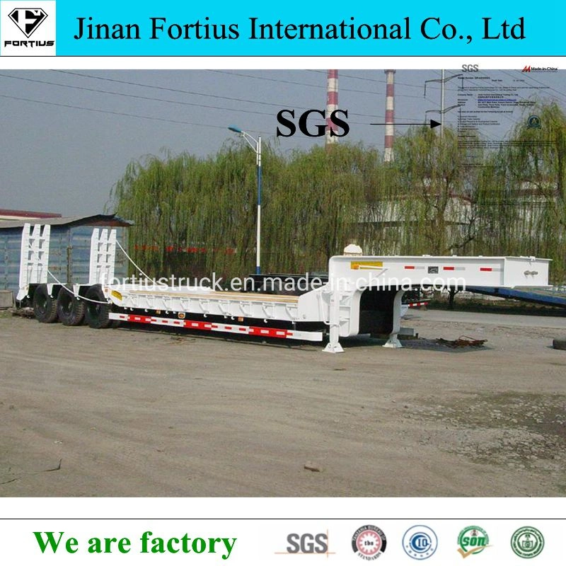 4 Axle 3 Axle 50ton 60t 80 Ton Heavy Duty Gooseneck Low Loader/Lowbed/ Lowboy Low Bed Trailer Truck Semi Trailers for Excavator Transport
