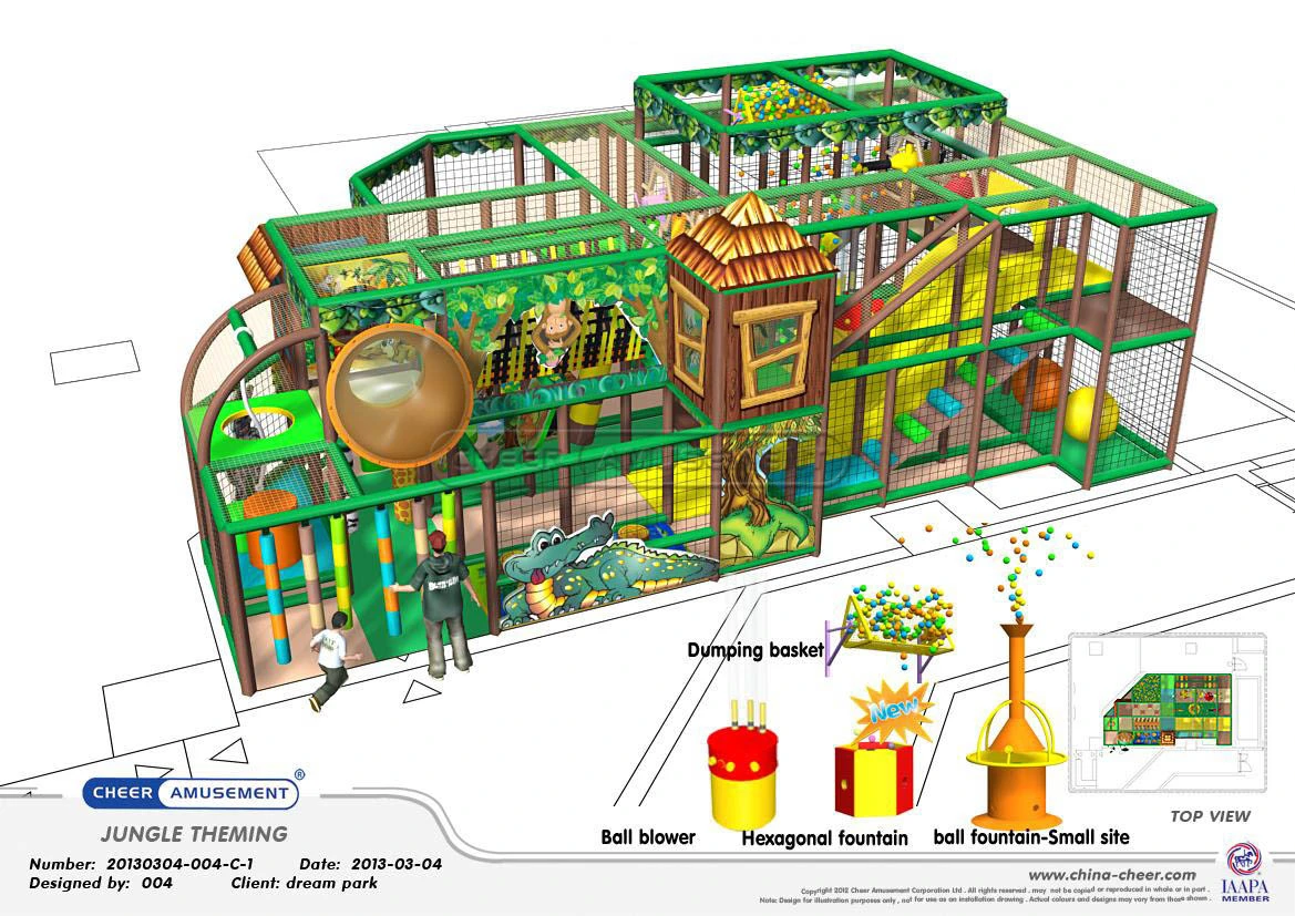 Jubel Unterhaltung 20130304-004-C-1 Dorf Themen Soft Play Indoor Spielplatz Ausrüstung