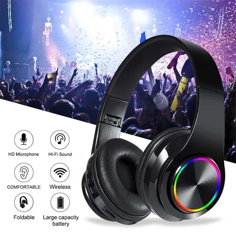 B39 Bass Stereo LED Light Kopfhörer kabelloses Bluetooth Gaming Headset