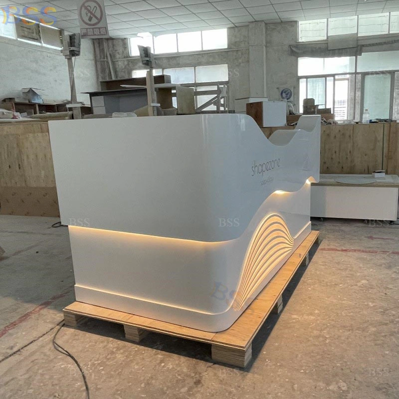 Fancy Reception Desk Small LED Art Deco Fancy Reception Desk