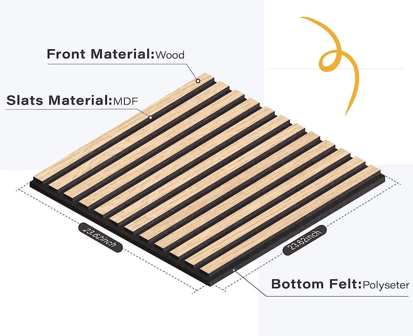 Embalagem personalizada necessária para a placa de absorção de som do painel do cliente