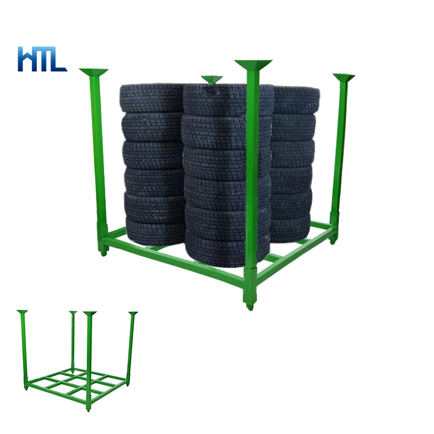 Truck Car Spare Commercial Mobile Steel Tire Rack Storage System