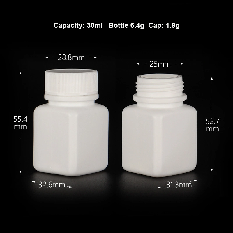 30ml, 60ml, 70ml Capsule Bouteille de médicament sous forme solide en comprimé