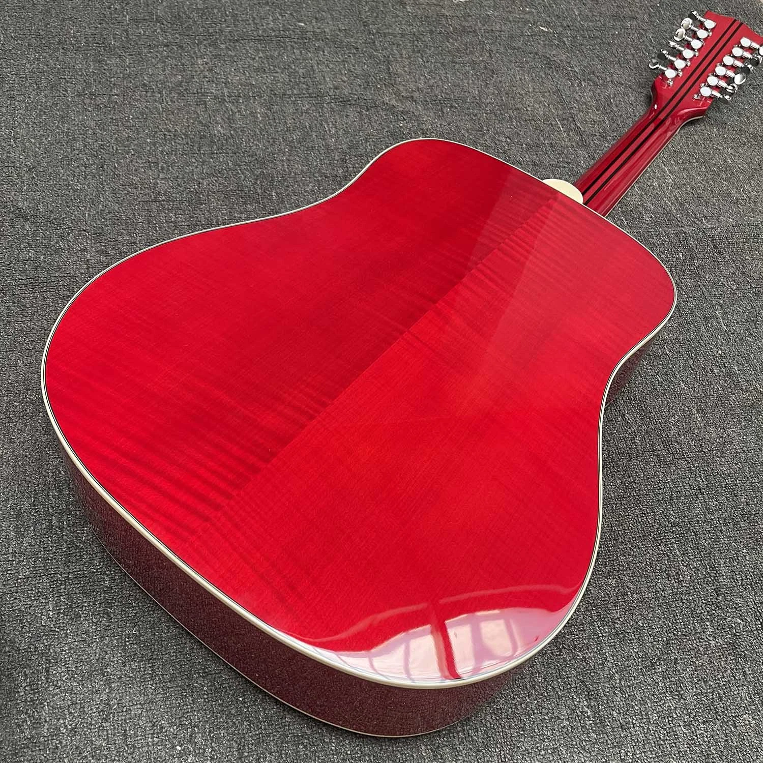 Custom 12 Strings Doves Birds in Flight Viper Red Dreadnought Фолк-акустическая гитара