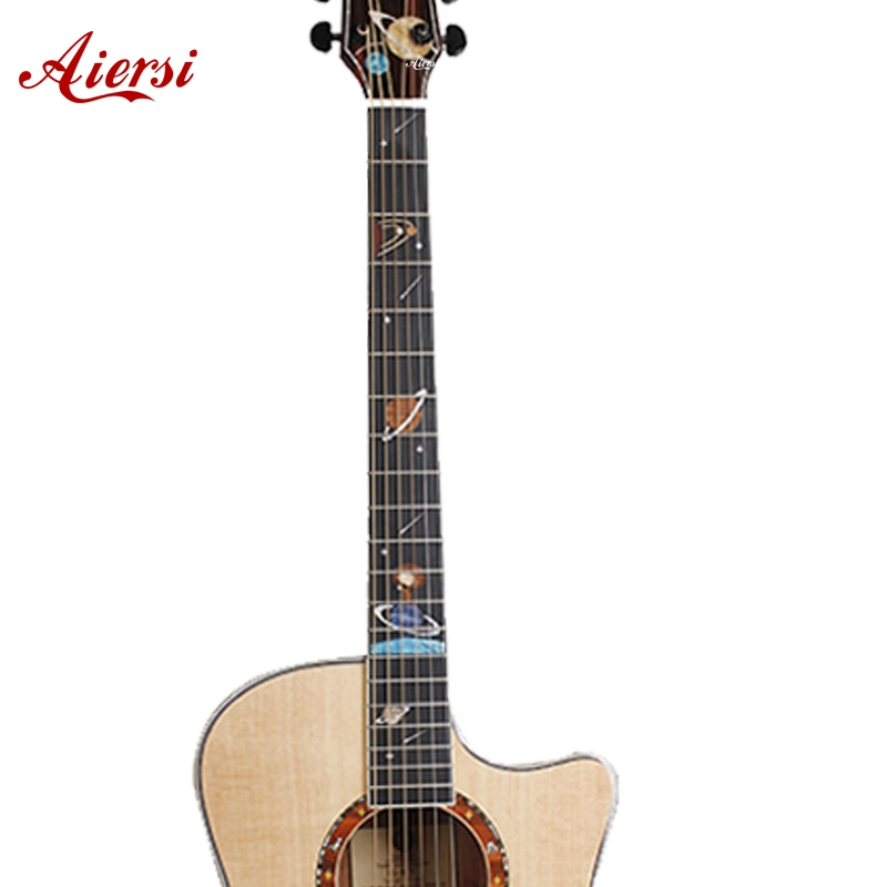 Aiersi New Developed Solid Spruce Top Space and Star Style Acoustic Guitar