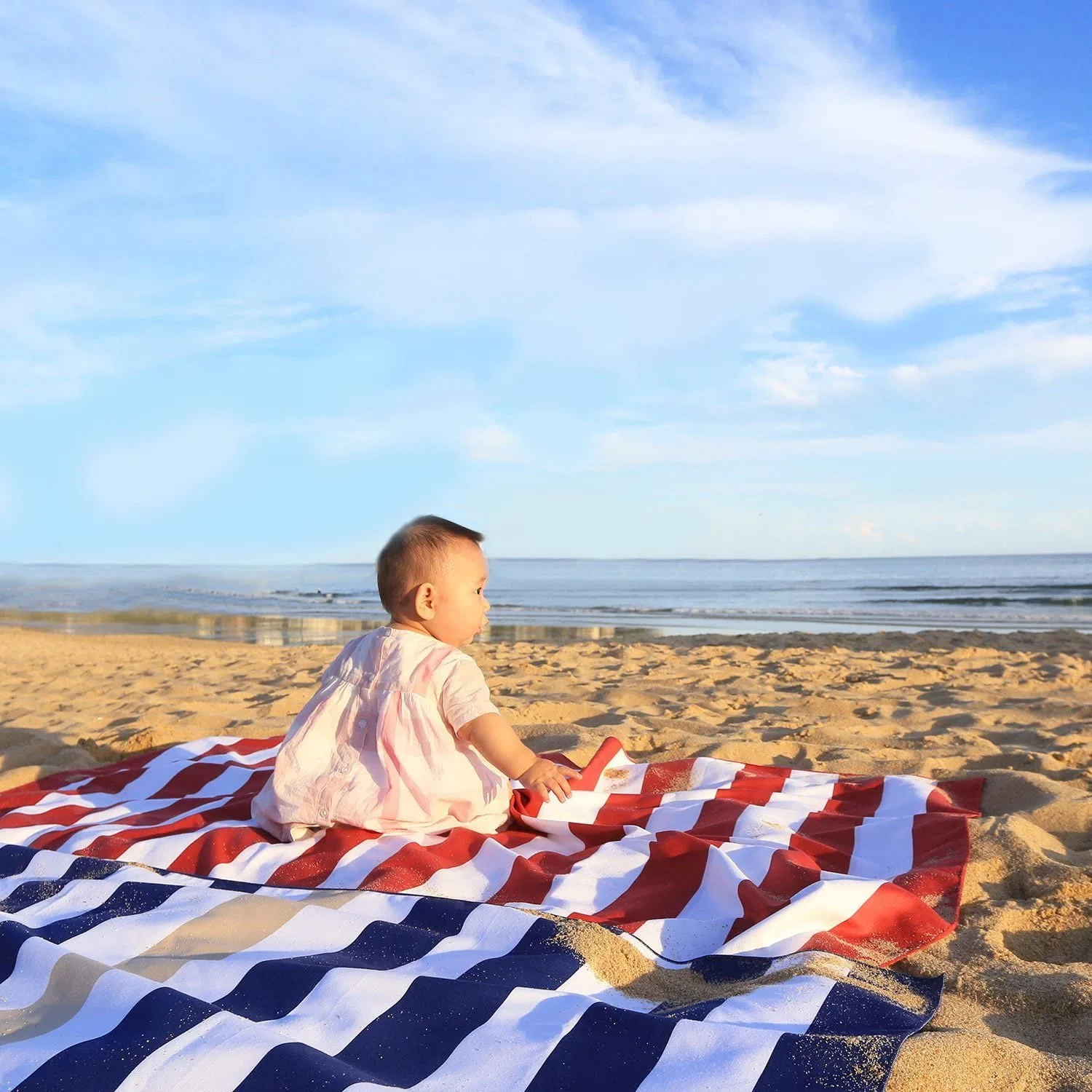 Microfiber Beach Towel for Travel, Extra Large Towel, Large Towel, Sand Free Towel, Thin Towel, Lightweight Towel, Compact Towel, Striped Towel
