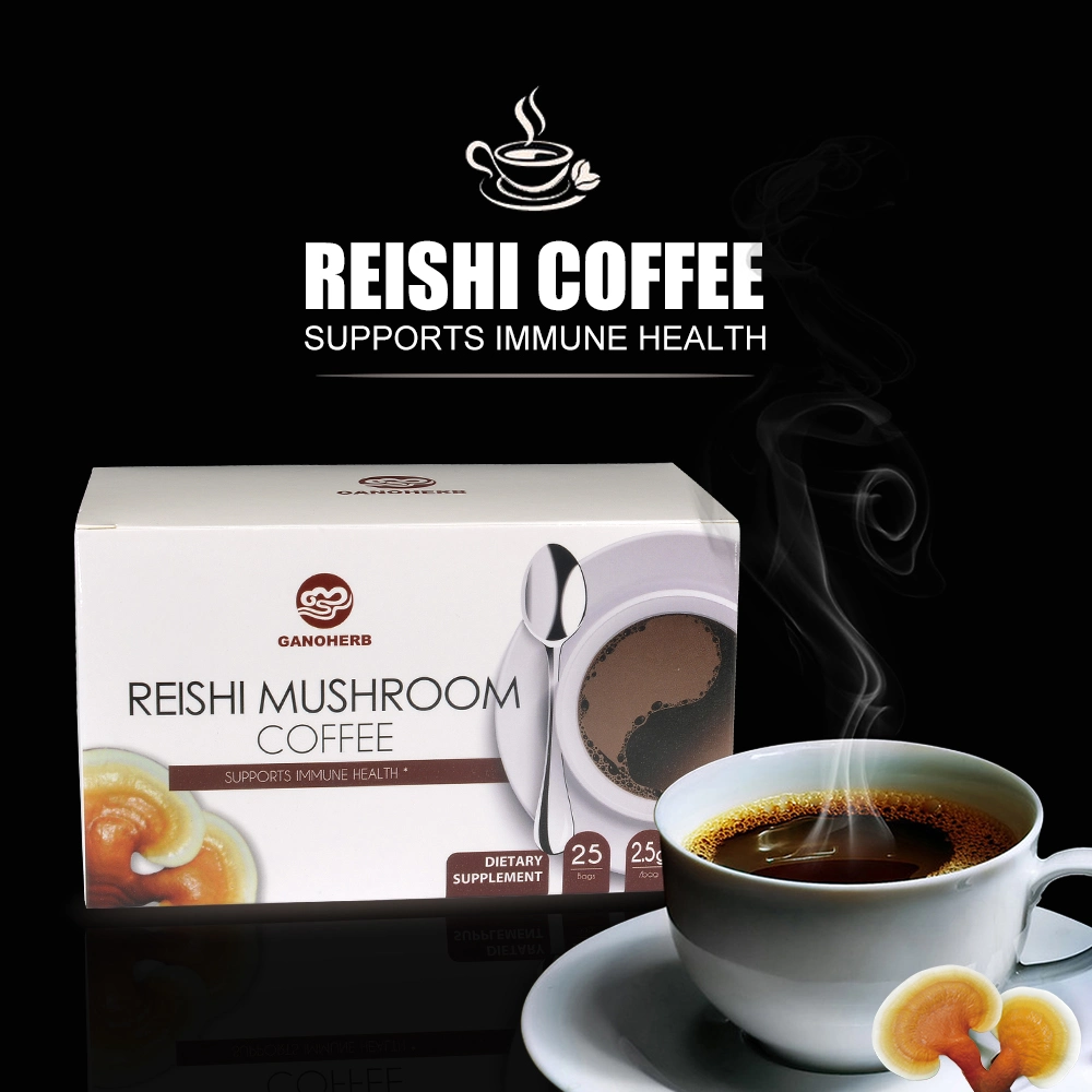 100% Bio-Zertifiziert Ganoderma Pilz Instant Coffee Reishi Black Coffee