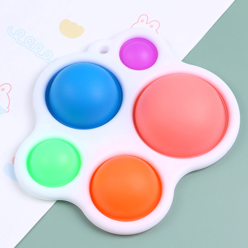 Hand Sensory Push Pop Fidget Toy Simple Fidget Toy Silicone Sensory Baby Toys Plastic Early Educational Tool