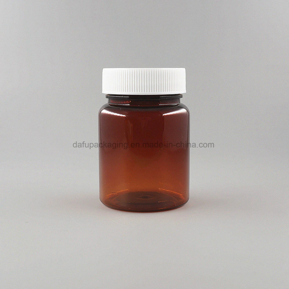 Plastic Products 60ml Pet Plastic Capsule Pill Bottle with Cap