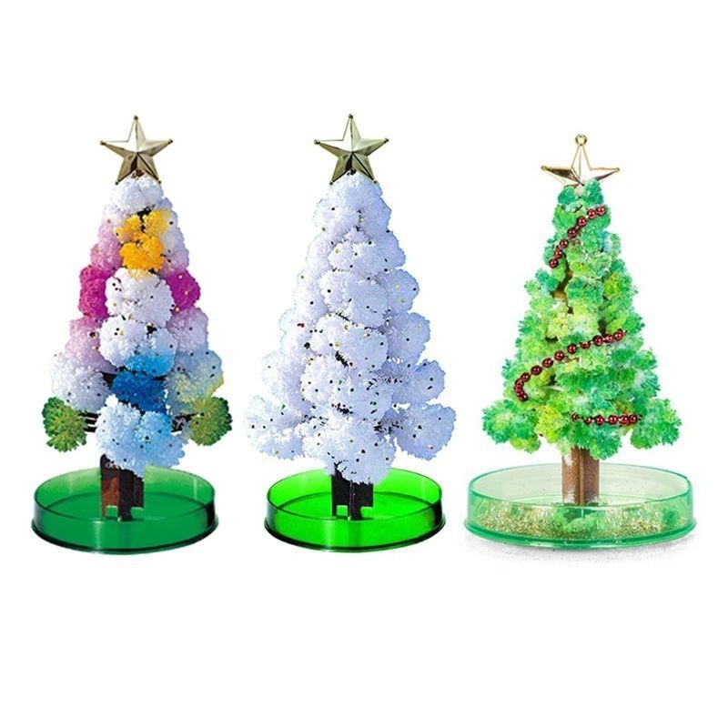 Magisch wachsenden Weihnachtsbaum blühende Papier Crystal Trees Kinder DIY Spielzeug Magic Weihnachtsbaum Spielzeug