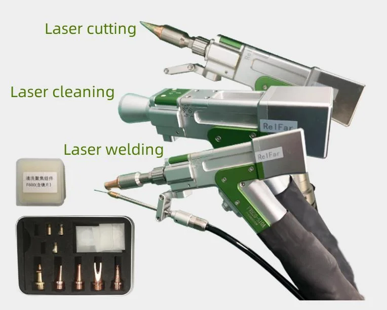 Grau industrial fácil de operar em múltiplas línguas soldadura a laser de controle da ferrugem de corte de metais alumínio extracção equipamentos laser