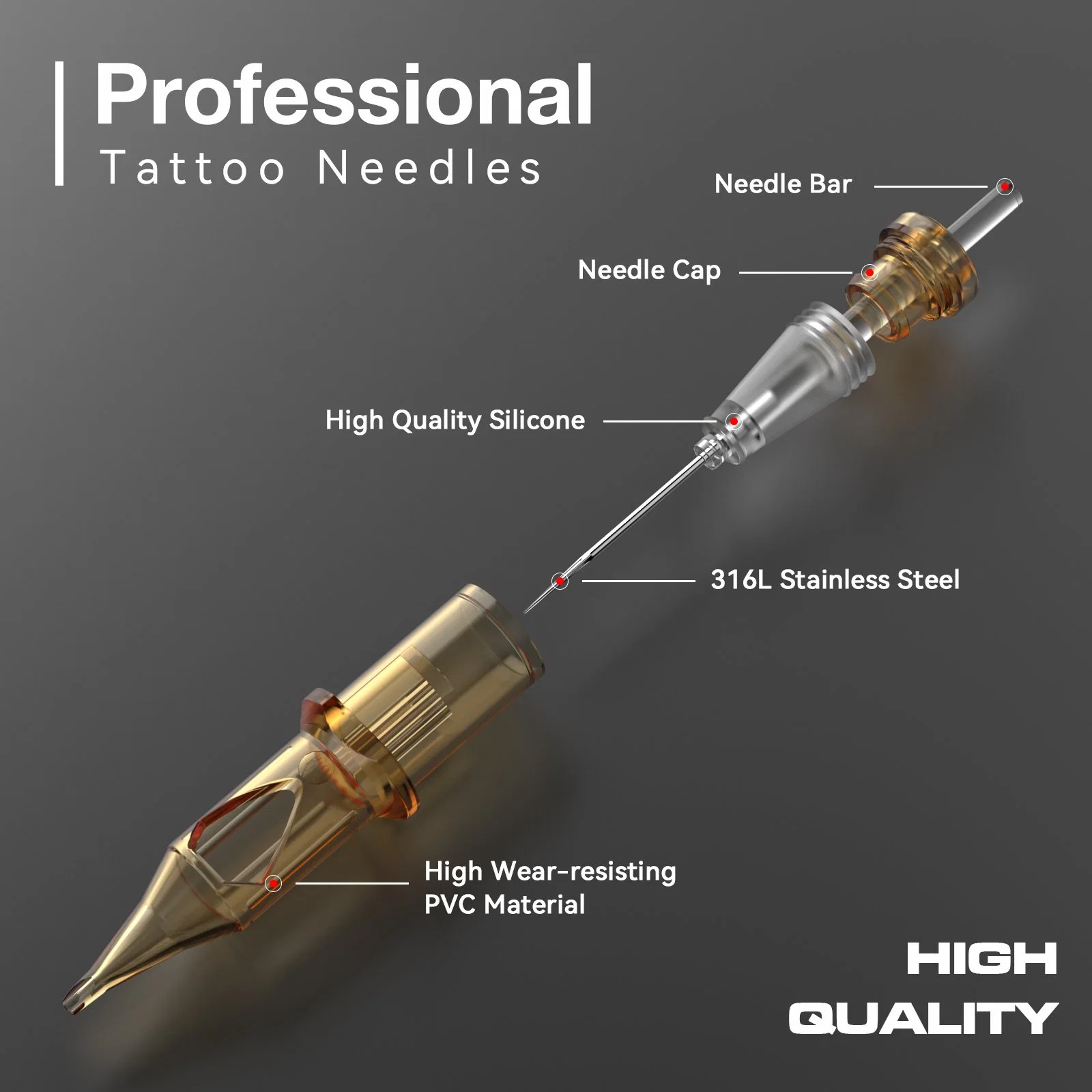 Customized Professional E. O Gas Sterilized Disposable Tattoo Cartridge Needles for Body Art Eyebrow Tattoo