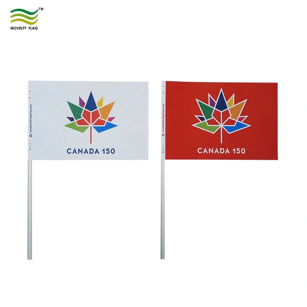 Promotion Advertising Custom 12X18 and 4X6 Flying Hand Flags