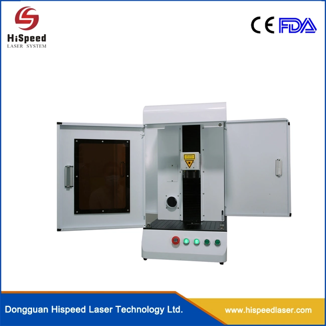 Mini Enclosed Fiber Laser Engraving Machine with RF Metal Tube Laser Source