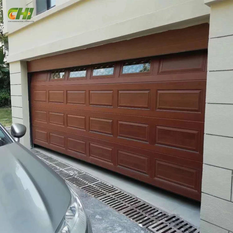 Thermal Insulated USA Panel Automatic Garage Door 16X8 Electric Bifolding Stainless Steel Aluminum Sectional Doors