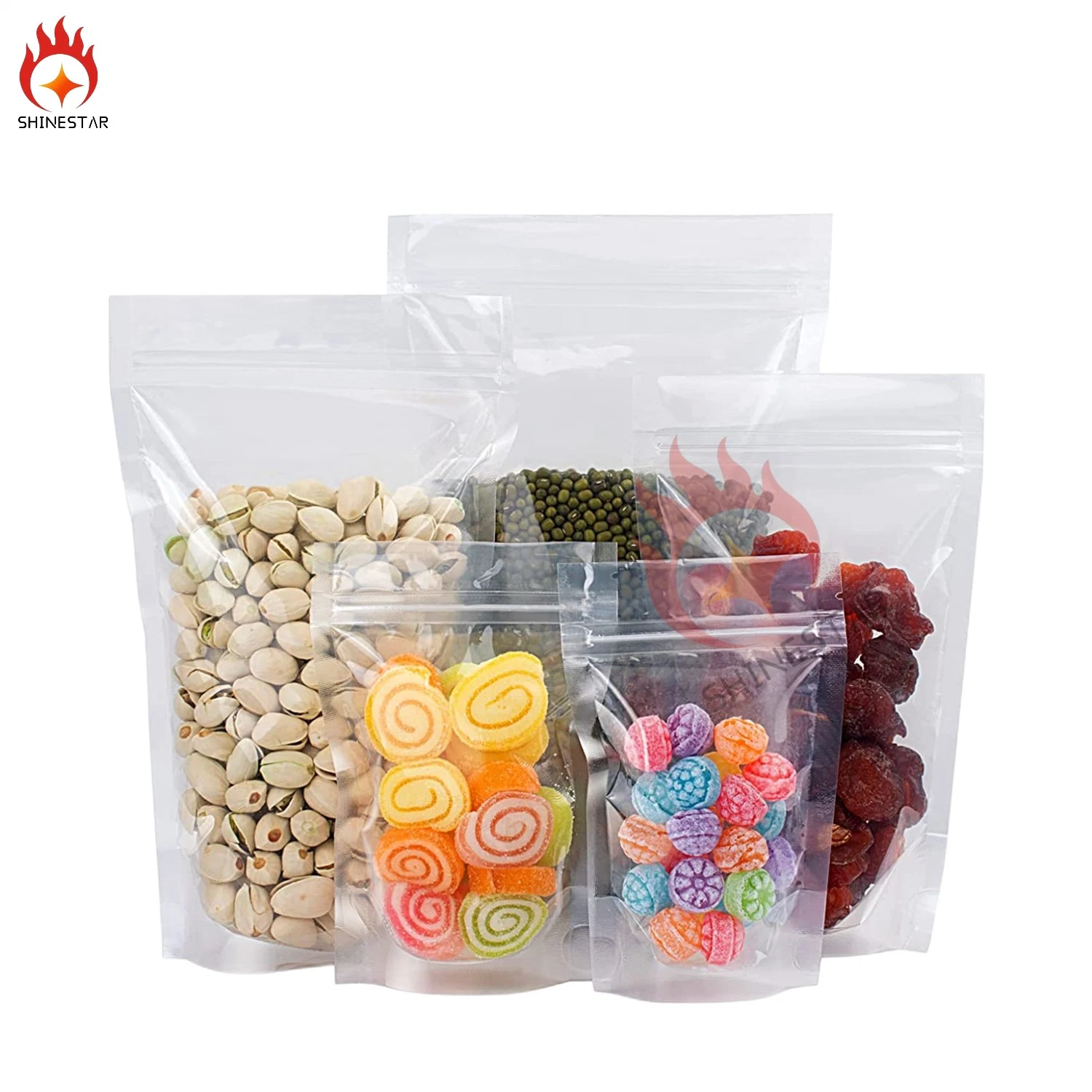 Zipper Lock Food Coffee Heat Sealed Plastic Packaging Bags Stand up Pouch