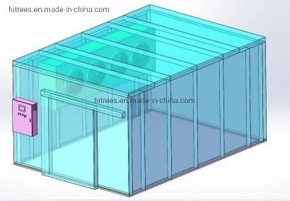 Industrielle Verflüssigungs-Einheit PU-Panel Kühlraum begehlicher Gefrierschrank Air Blast Freezer Kühllager für Obst Gemüse