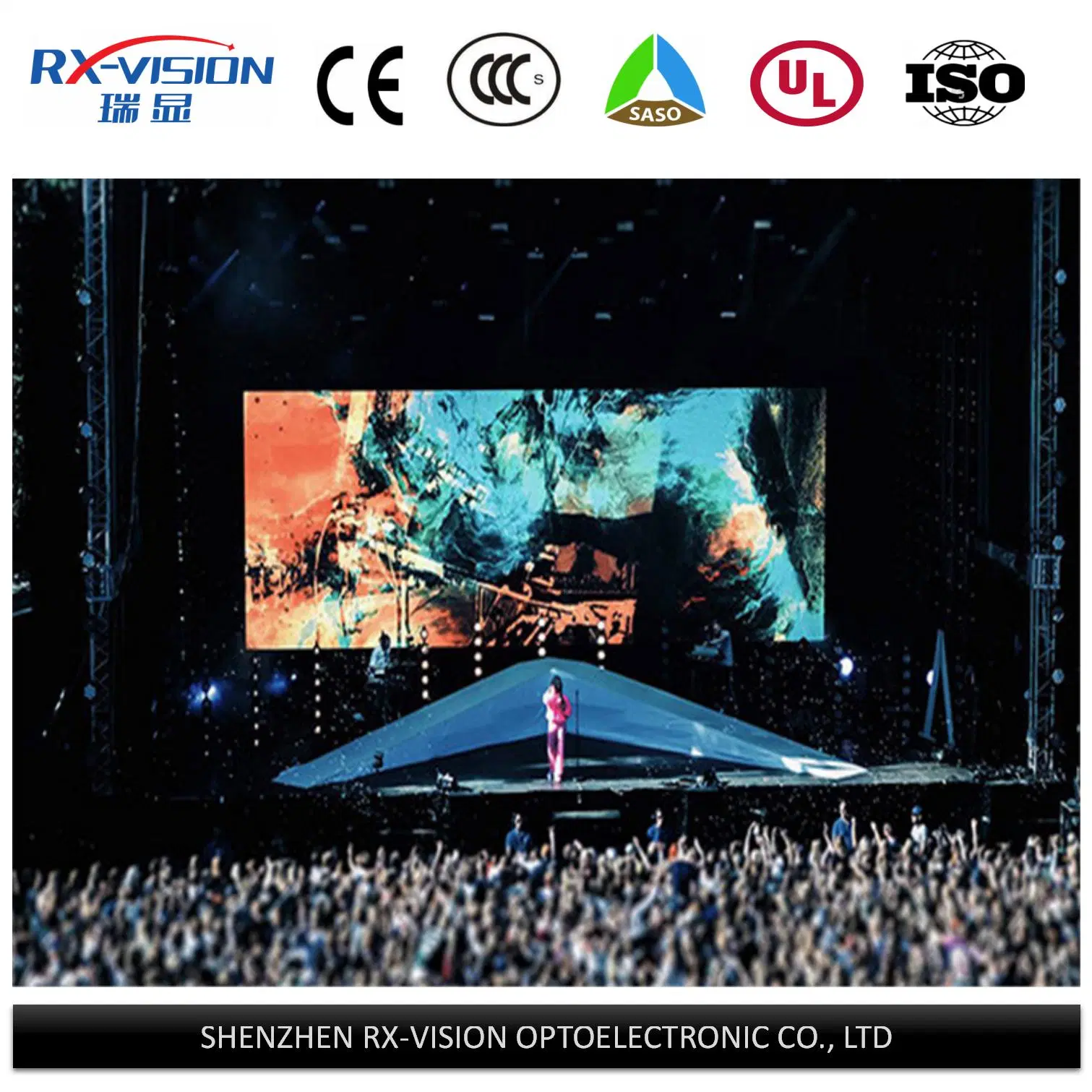 شاشة عرض Ecrian LED داخلية P2.5 P3.9 P4.8 Rental Display للمرحلة