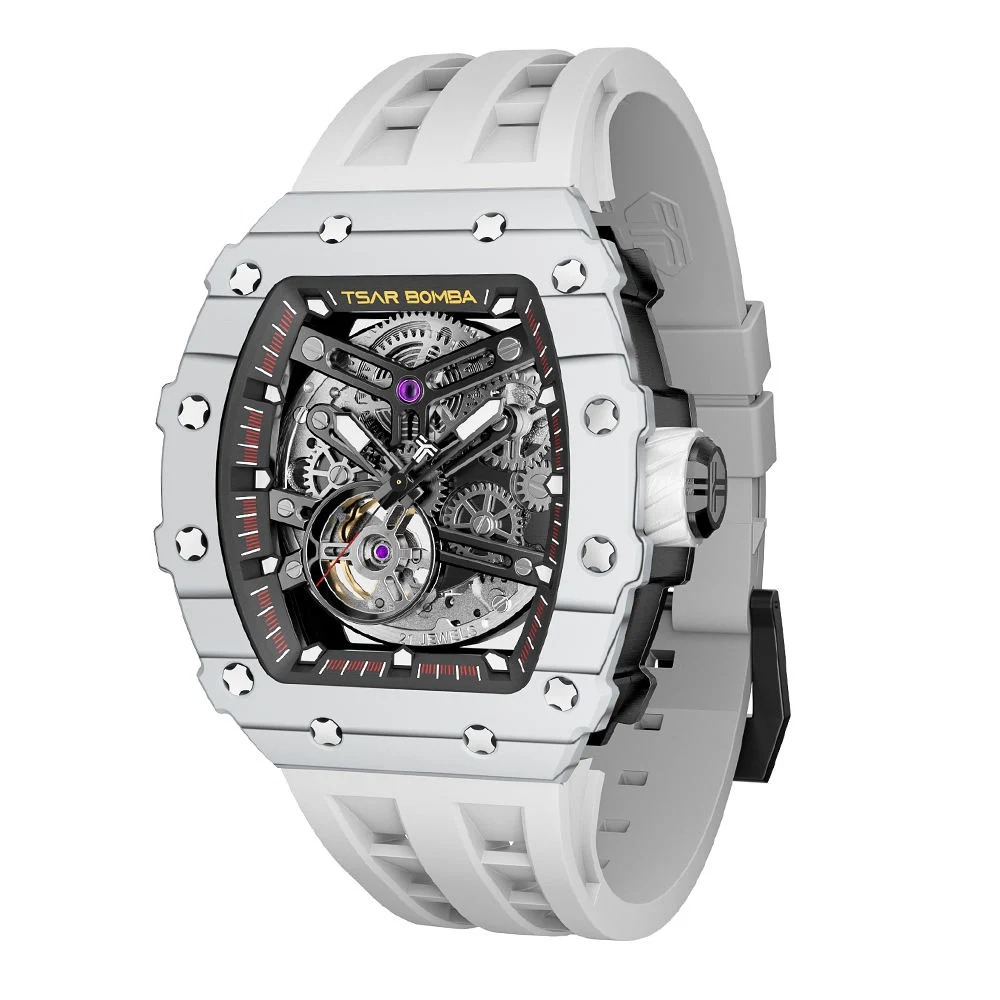 Luxury Mechanical Watches Men's White Waterproof Automatic Watches Wholesale/Supplier