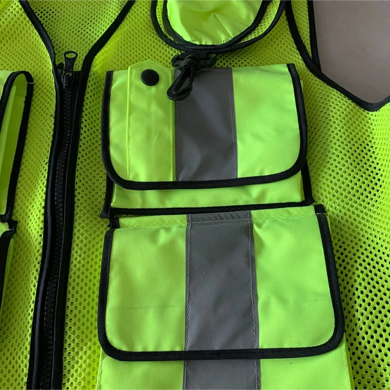 Gilet de sécurité de police à visibilité élevée avec avertissement ce, réfléchissant la circulation