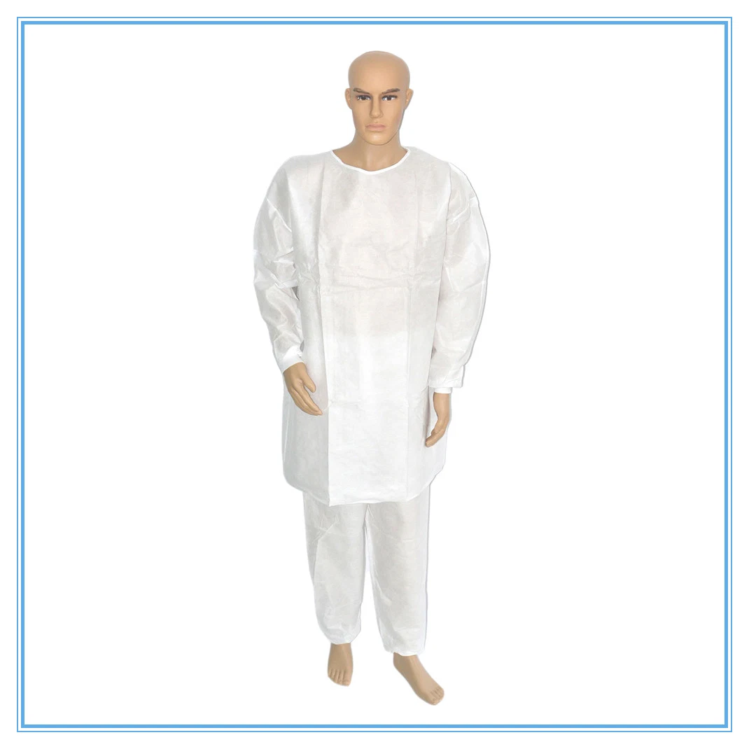 Non Woven Protective Hospital Supplies Patient Visitor Disposable Isolation Gowns