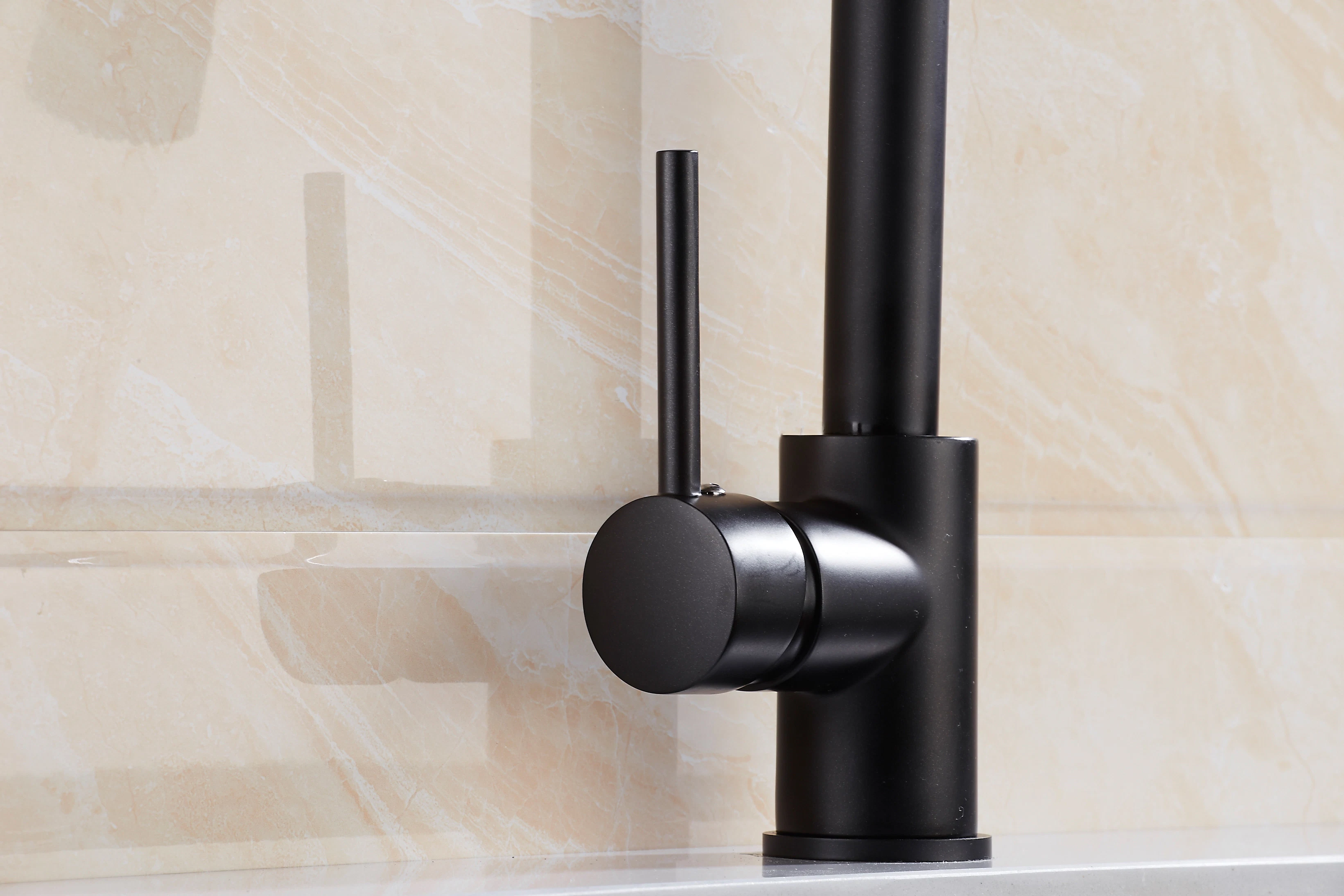 Elevate Your Bathroom with Our Classic Pull-Down Faucet in Matte Black