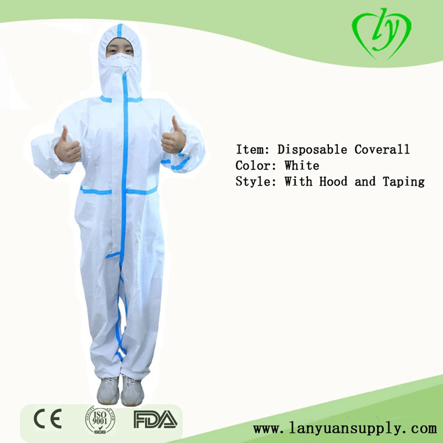 Safety Nonwoven Type 5 6 Disposable Clothing Coverall