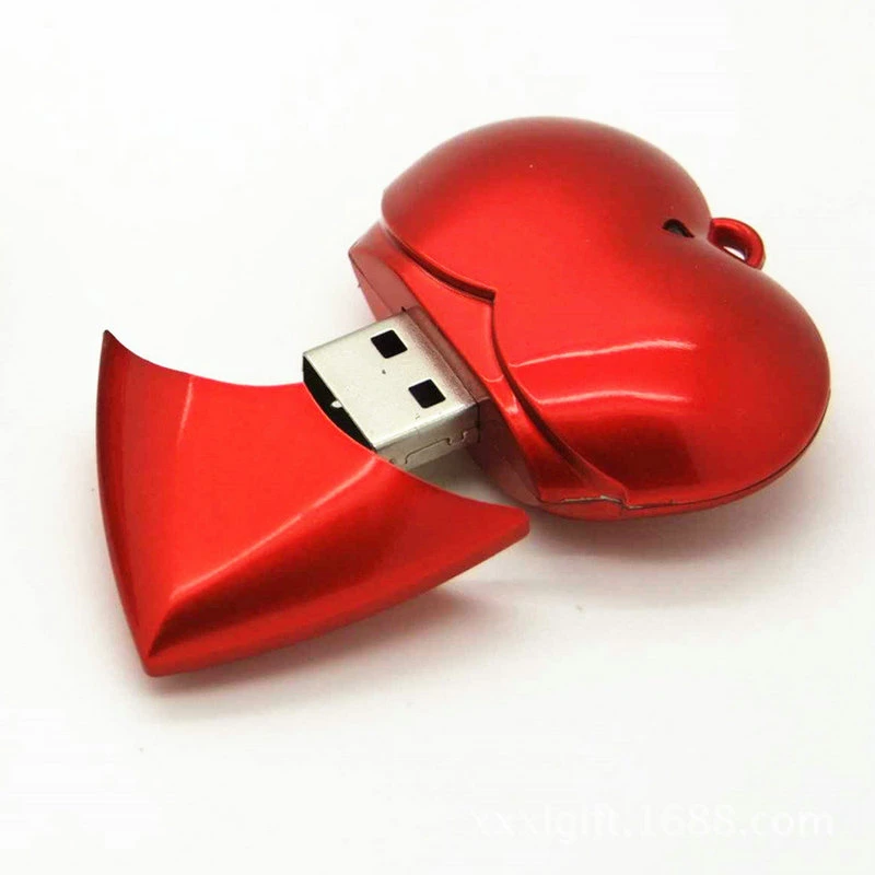 Red Heart USB Flash Drive Pen Drive with Free Logo