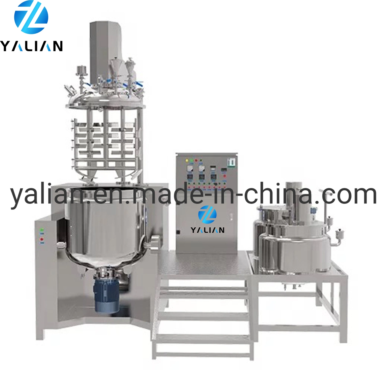 Yalian 100L Ungüento farmacéutica haciendo mezclador emulsificador de vacío para la mezcla de aceite y agua