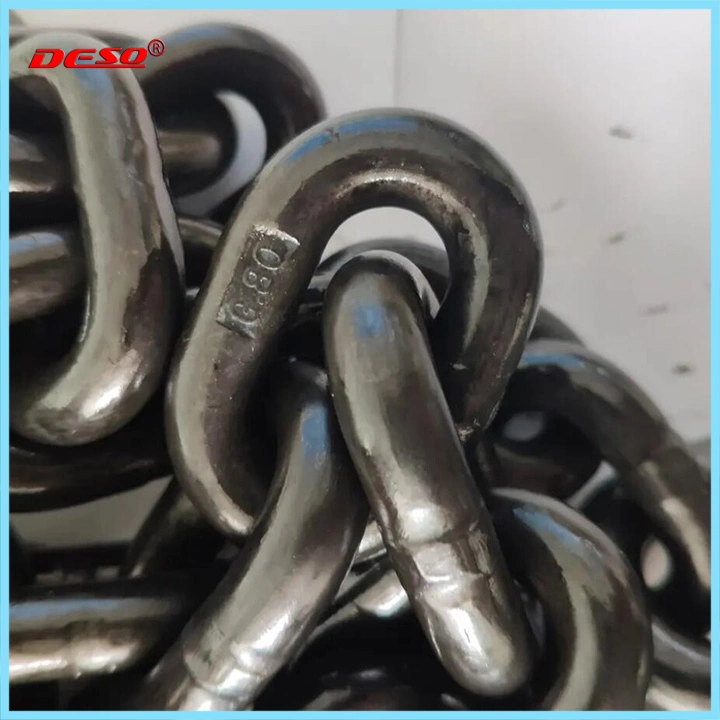 ASTM80 Standard G70 Heavy Duty Iron Link Chain Towing Chaintie Down Chain with Grab Hook