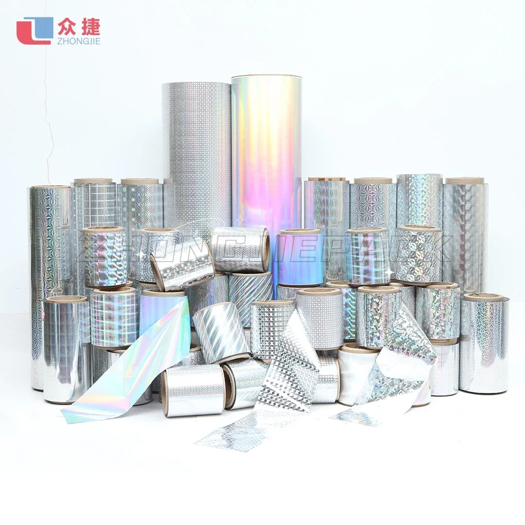 Plastic Roll Metallized Holographic Glitter Film Pet BOPP Thermal Lamination Film