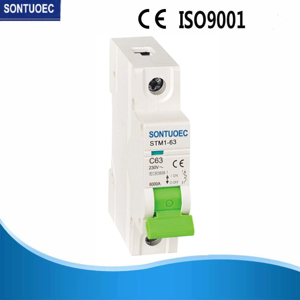 Single Pole Smart MCB Circuit Breaker Stm1-63 1p 32A High Breaking Capacity