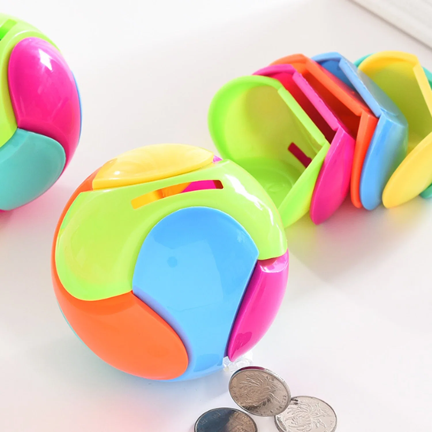 LED Licht bis pädagogische Spielzeug Piggy Bank 3D Kunststoff-Ball
