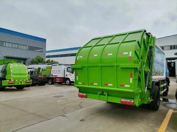 Dongfeng Compactador de basura de la cargadora trasera camiones de eliminación de basura