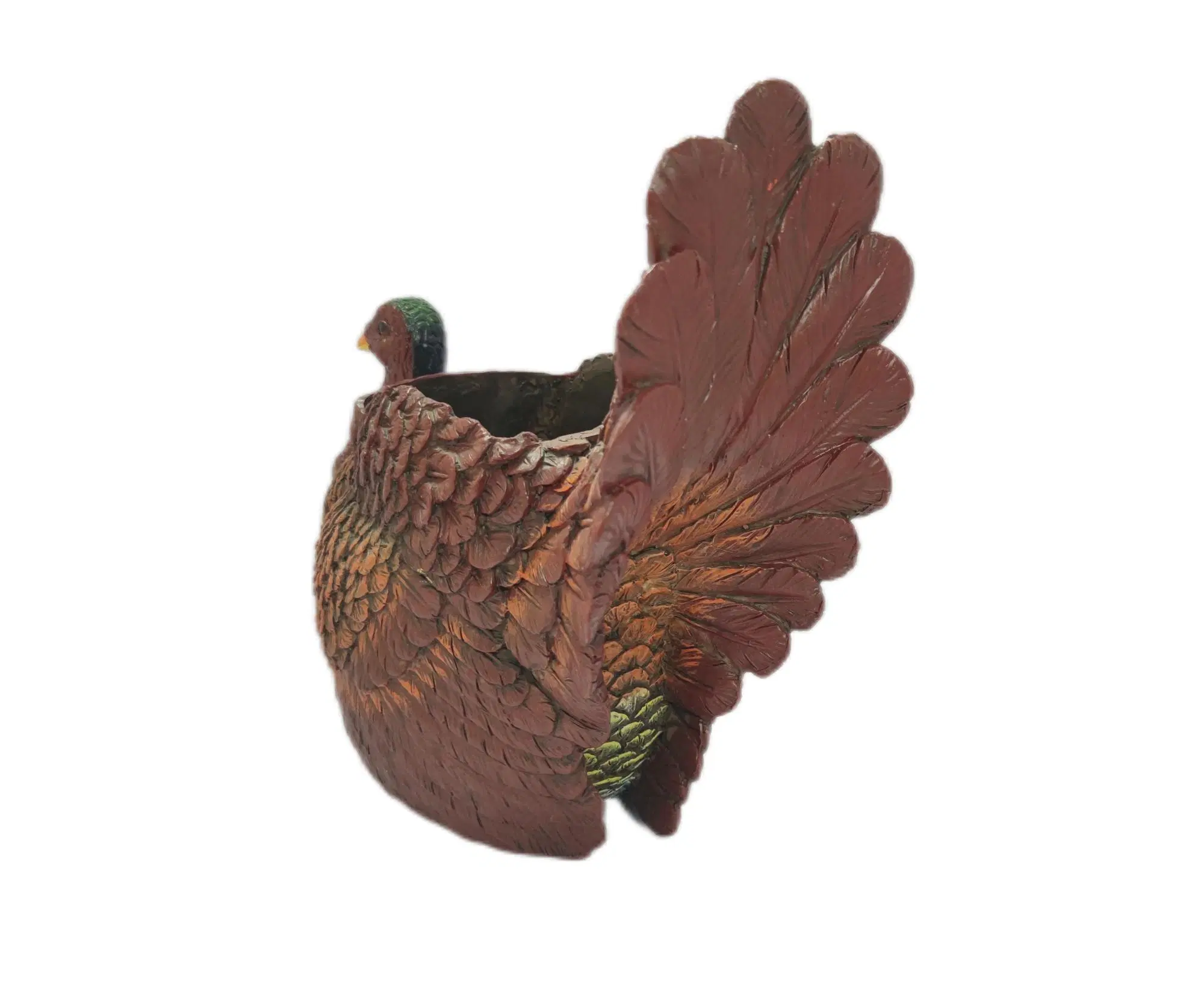 Resin Crafts Thanksgiving Harvest Tableware Fall Decor Handmade Polyresin Turkeys Statue