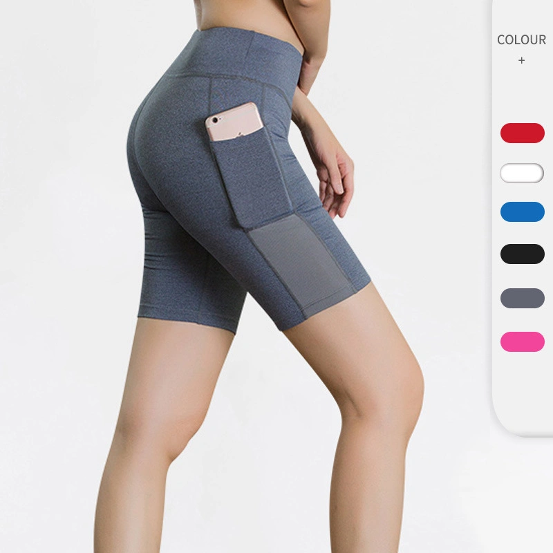 Yoga Shorts with Side Pockets for Fitness and Running
