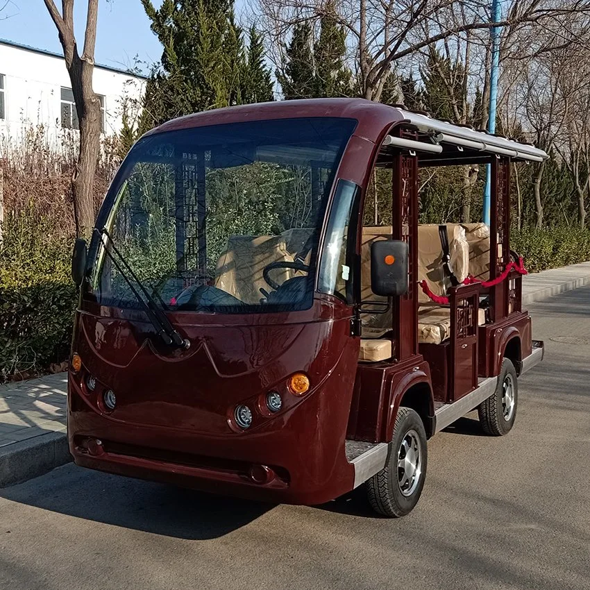 Nueva Energía vehículo eléctrico Turismo cerrado Patrol 11 asientos AC Sistema 72V autobús turístico