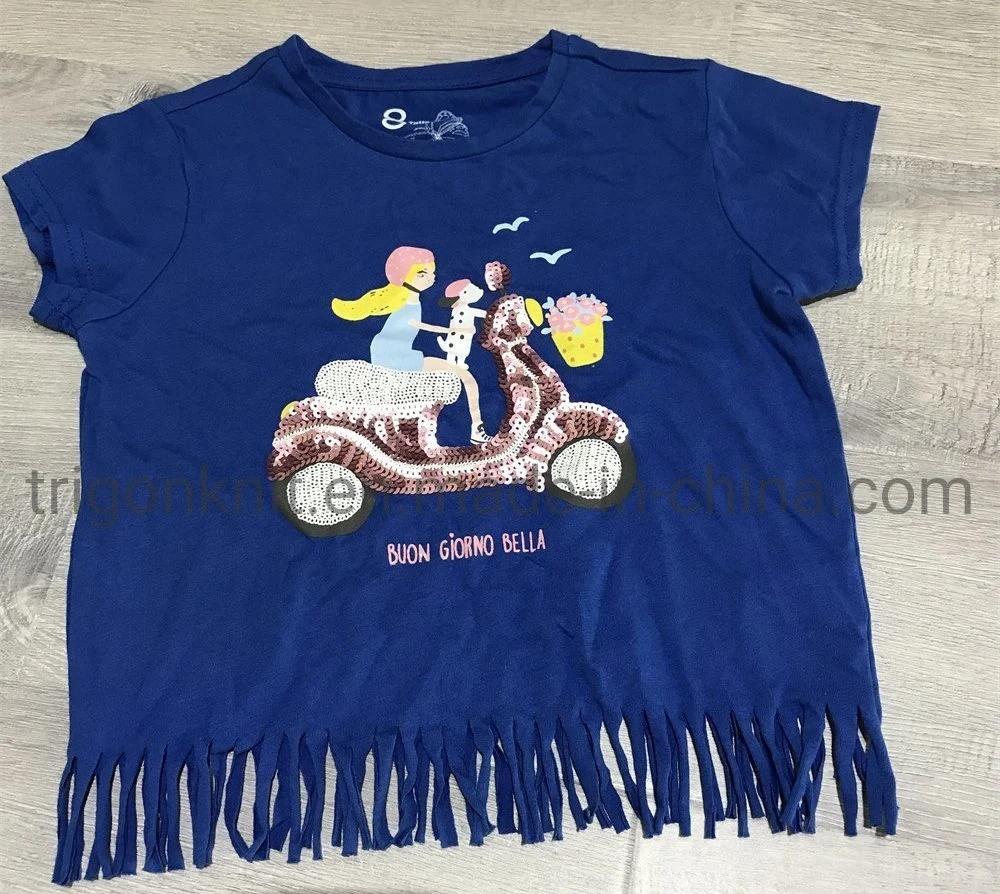 New Children&prime; S T-Shirt Short Sleeve Summer Cotton Cartoon Top Girls Apparel