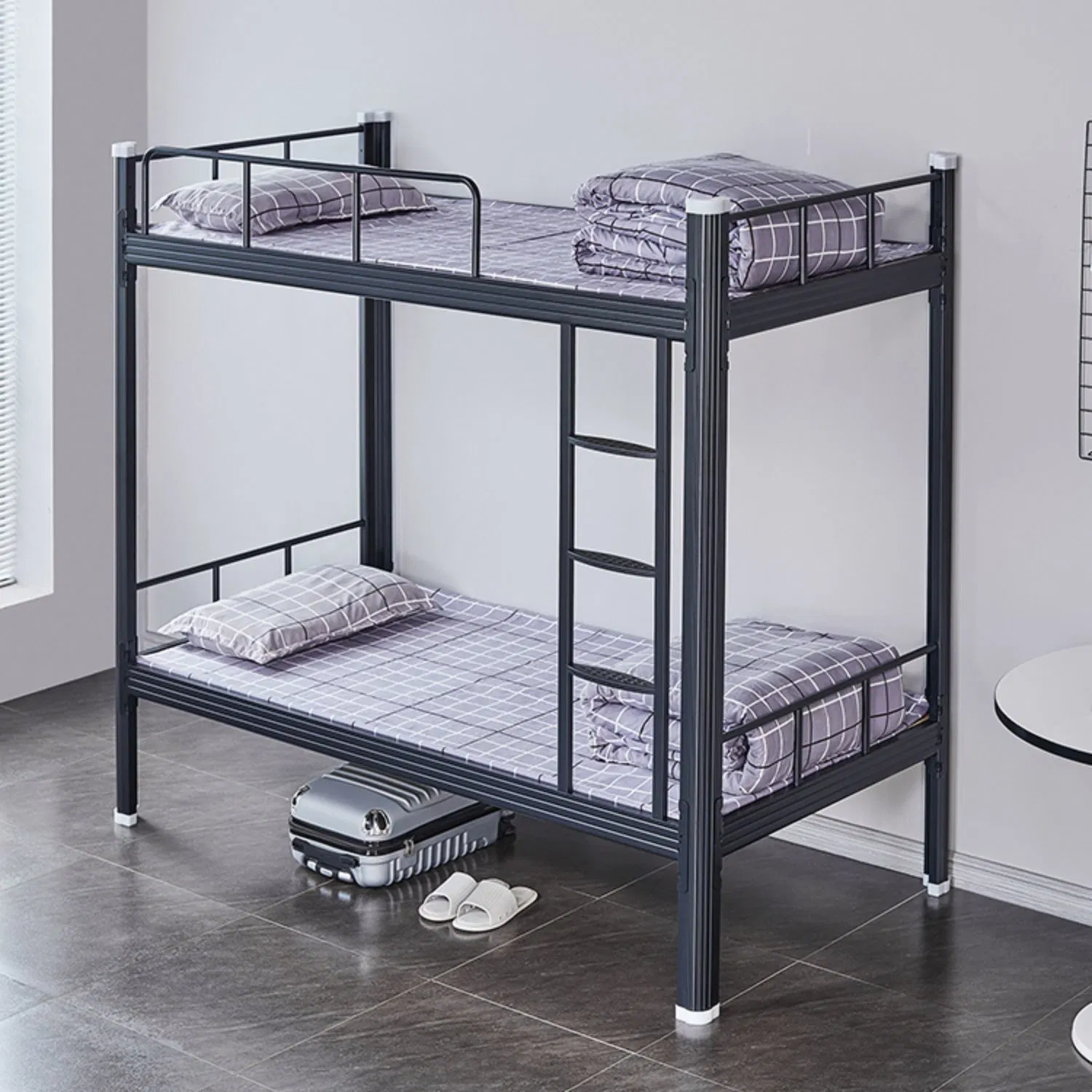 Стальная рама студент утюг двойной кровати в общежитии школы металлической мебели