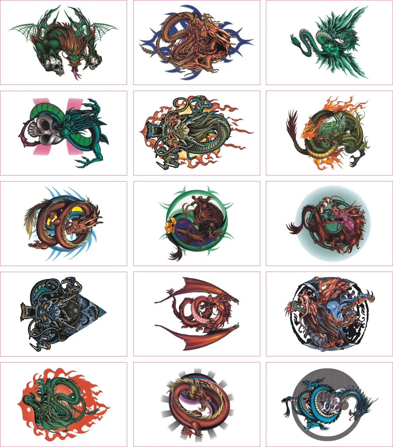 Flat-Pack de venta a granel Tattoos temporales (FT03, Guardians Series)