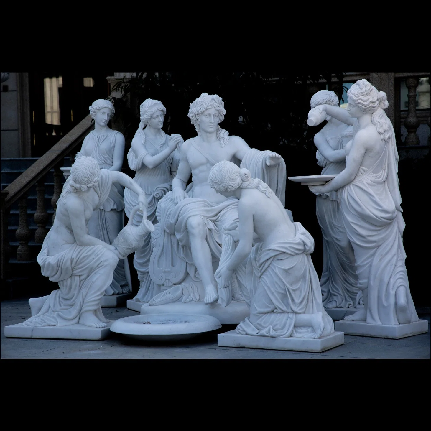 Versailles Garden Apollo&rsquor; S Bath Grove White Marble Group Sculpture Bronze Sculpture Marble Sculpture Bronze Sculpture Buddha Statue Angel Headstones