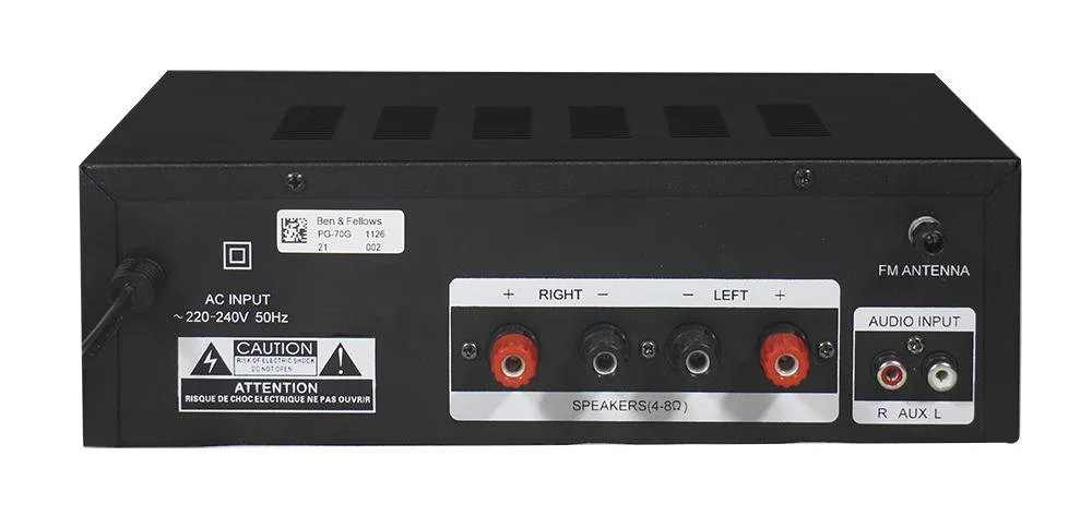 2*70W Bluetooth Stereo Amplifier Receiver with Digital LED Display, USB & SD Memory Card Readers