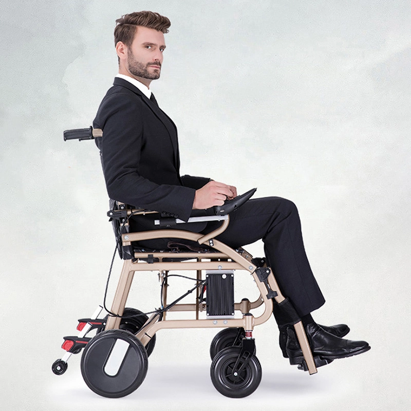 Assurance-maladie léger 12'' pliable de pliage avec fauteuil roulant électrique de puissance moteurs amovibles rapide