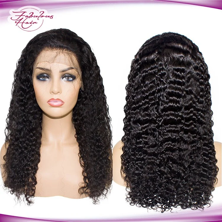 Factory Price 100% Virgin Peruvian Human Hair Water Wave Lace Front Wigs