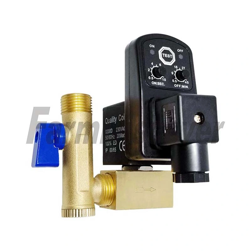 Mechanical Solenoid Valve Pneumatic Timer Automatic Brass Electronic Water Drain