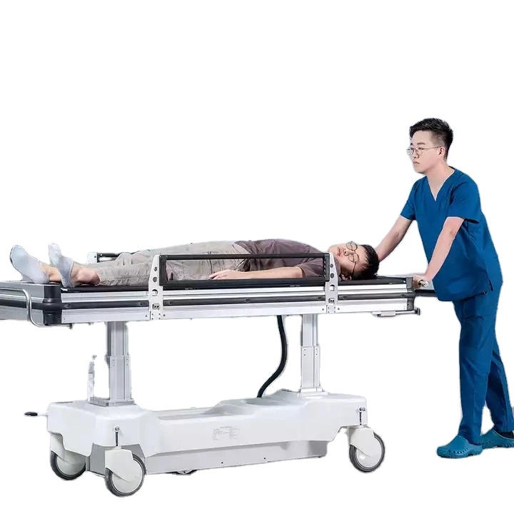 Patient Transfer Gurney Use in Hospital ICU for Pick Patient From Operation Table